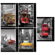 Блокнот города А6 40л на гребне в ассорт 3-40-081 Д 9 штук Альт