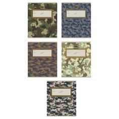 Тетрадь школьная А5 12л,клетка,скрепка,мел.карт. МИЛИТАРИ-2 12-5620 асс 14 штук Проф Пресс