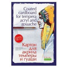Папка для акрила, темперы и гуаши, блок картон, А4, 8л, 4-094 2 штуки Альт