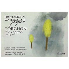 Альбом д/акварели Kroyter 170х250,10л,270г+хлопок,склейка,тв.пTorchon 00175 Кройтер