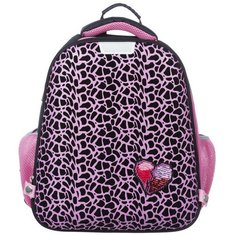 Ранец №1School Mix Попугай/Сердце, 2 отд., ортопед. cпинка