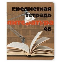 Тетрадь предметная А5,48л, серия крафт литература 7-48-990/02 4 штуки Альт