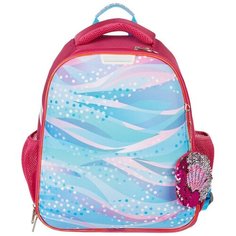 Ранец №1School Basic Волна, 2 отд., ортопед. Cпинка, светящийся кант