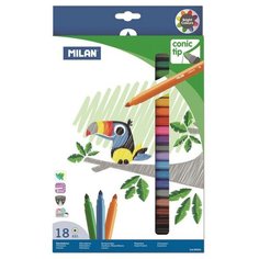 Фломастеры 18цв Milan cone-tipped, 80092