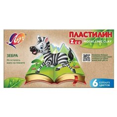 Пластилин Луч ZOO 6 цв.(длинный брусок 15гр.), 30С 1810-08 4 штук