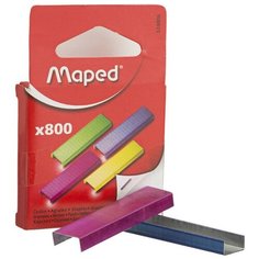Скобы для степлера №26/6 MAPED, цветные, 800 шт (2-40 лист.)в уп.европодвеС 2 штуки