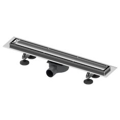 Дренажный канал TECE TECElinus 800 мм с матовой решеткой steel и основой для плитки tile 15103089
