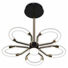 Потолочная светодиодная люстра Natali Kovaltseva HIGH-TECH LED LAMPS 82012 84W Чёрно-золотой 2700 / 4300 / 7000K