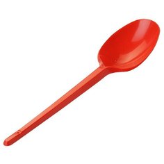 Ложка столовая одноразовая 165мм, красная, комус ПС 100шт/уп