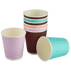 Стакан одноразовый бум двухслойный d-80мм 200мл Кофейные зерна 37шт/уп NDW9 Huhtamaki