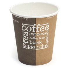 Стакан одноразовый бум 1-сл. d-80мм 200/250мл Модерн беж комус 8OZ50шт/уп