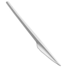 Нож одноразовый 160мм, белый, бюджет, комус, компакт, ПС 100шт/уп