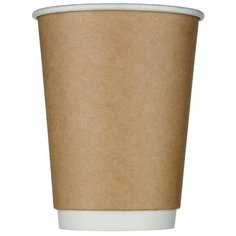 Стакан одноразовый бум двухслойный d-90мм 300мл коричневый (25шт/уп) Комус