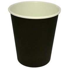 Стакан одноразовый бум 1-сл. d-80мм 250мл черный комус 75шт/уп