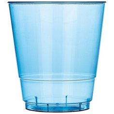 Стакан одноразовый 200мл кристалл синий комус ПС 50шт/уп