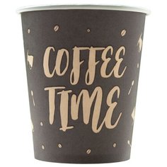Стакан одноразовый бум 1-сл d-80мм 250мл СТМ Coffee Time комус 1428 75шт/уп