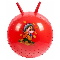 Детский массажный гимнастический мяч, красный Bradex