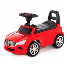 Каталка-автомобиль SuperCar №4 со звуковым сигналом (красная) Полесье 84507