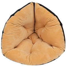 Лежак для собак и кошек XODY Ракушка №4 64х49 см черный/бежевый