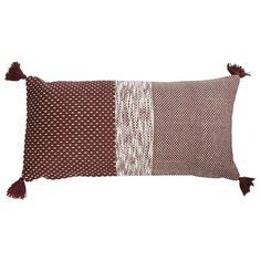 Подушка декоративная бордового цвета крупной вязки из коллекции ethnic, 30х60 см Tkano