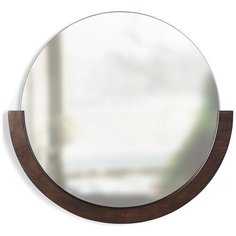 Зеркало настенное mira d76 см темное дерево Umbra