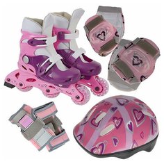 Набор Action Pw-120p: коньки ролик, защита, шлем размер 31-34 Action!