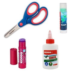 Набор для творчества Kores клей пва, Клей-карандаш 2шт, ножницы