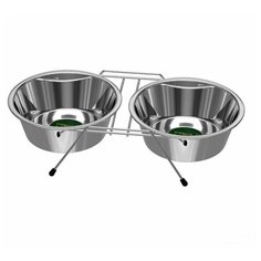 TRIOL Миска металлическая на подставке 2*0,20л (жук)