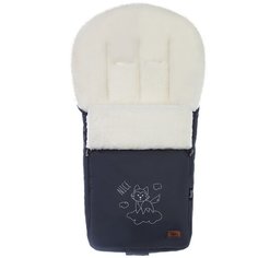 Конверт-мешок Nuovita Islanda Bianco меховой 90 см пепельный