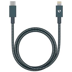 Дата-кабель Deppa USB-C - Lightning, MFI, алюминий/нейлон, 3A, 1.2м, графит 72320