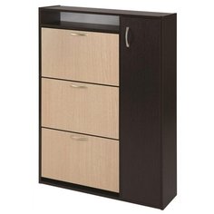 Обувница Vental ШК-3 , размер (ШхГ): 87.4х22.5 см , цвет: венге/беленый дуб