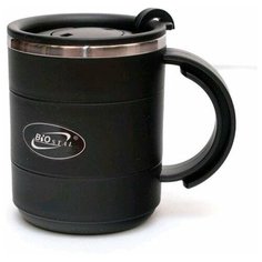 Кружка Biostal NE-400P-BL с крышкой, черная, 0,4 л