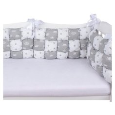 Amarobaby Бортик в кроватку Royal care Бонбон серый