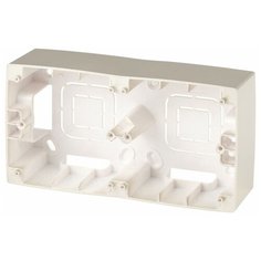 12-6102-04 ЭРА Коробка наклад. монтажа 2 поста, Эра12, шампань (10/100/400) ERA