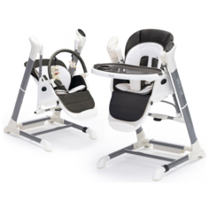 Стульчик для кормления Nuovita Unico Lux 3в1, Bianco (Nero/Черный)