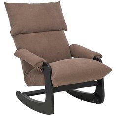 Кресло-качалка Комфорт Модель 81 размер: 97х74 см, обивка: ткань, цвет: венге/Verona Brown Komfort