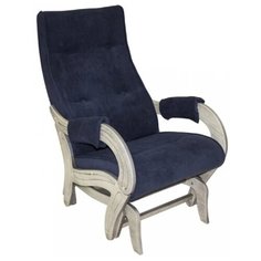 Кресло-качалка Комфорт Модель 708 размер: 58х83 см, обивка: ткань, цвет: дуб шампань патина/Verona Denim Blue Komfort