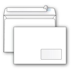Конверт почтовый C5 Packpost Ecopost (162х229, 80г, стрип) белый, прав.окно, 1000шт.