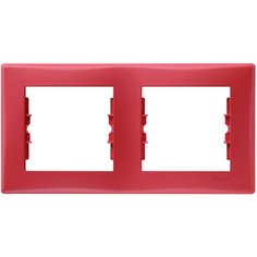 Рамка 2п Schneider ElectricSDN5800341 SEDNA, красный