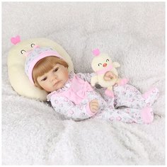 Reborn Kaydora Виниловая кукла Реборн (Reborn Dolls) - Девочка в пижаме с птичками (43 см)