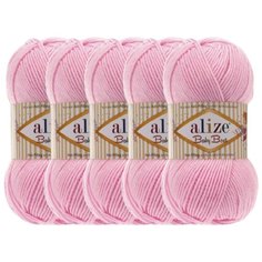 Пряжа Alize Baby Best, 90 % акрил, 10 % бамбук, 100 г, 240 м, 5 шт., 191 розовый