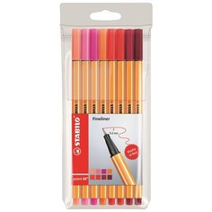 STABILO Набор капиллярных ручек Point Shades of Red, 0.4 мм, 8 шт (88/8-02)