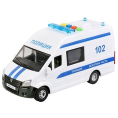 Машинка ТЕХНОПАРК Газель Next Полиция (NEXTVAN-22PLPOL), 22 см, белый