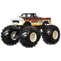 Монстр-трак Hot Wheels Bigfoot FYJ83/GWL10 1:24, 14 см, черный/белый/оранжевый