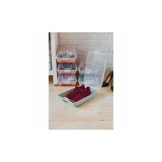 Коробка для хранения обуви «Trace», голубой, 37 х 22 х 14 см Вселенная Порядка