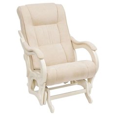 Кресло-качалка Комфорт Модель 78 размер: 71х95 см, обивка: ткань, цвет: бежевый/дуб шампань Komfort