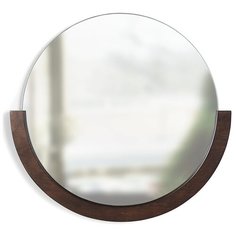 Зеркало настенное mira d57 см темное дерево Umbra