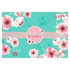 Альбом для рисования Апплика Цветы 28.5 х 20 см (A4), 160 г/м², 40 л.