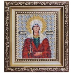 Б-1081 Набор для вышивания бисером Чарівна Мить Икона святая мученица Лариса, 11*9 см