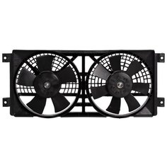 Электровентилятор кондиционера для автомобилей Ssang Yong Kyron (05-)/Actyon (05-) (2 вент.) (с кожухом) LUZAR